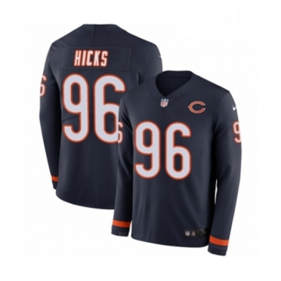 Youth Nike Chicago Bears 96 Akiem Hicks Limited Navy Blue Therma Long Sleeve NFL Jersey Youth Nike Chicago Bears 96 Akiem Hicks Limited Navy Blue Therma Long Sleeve NFL Jersey