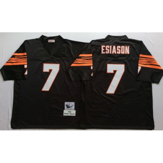 Bengals 7 Boomer Esiason Black Throwback Jersey Bengals 7 Boomer Esiason Black Throwback Jersey