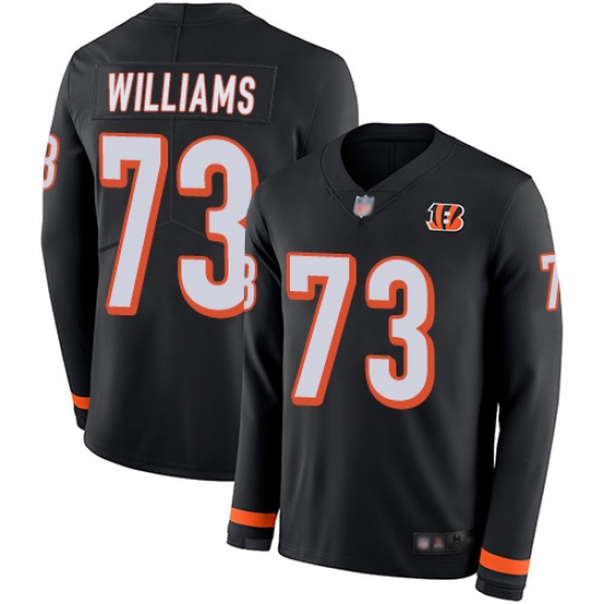 Bengals 73 Jonah Williams Black Team Color Men Stitched Football Limited Therma Long Sleeve Jersey Bengals 73 Jonah Williams Black Team Color Men Stitched Football Limited Therma Long Sleeve Jersey