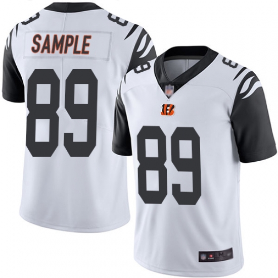 Bengals 89 Drew Sample White Men Stitched Football Limited Rush Jersey Bengals 89 Drew Sample White Men Stitched Football Limited Rush Jersey