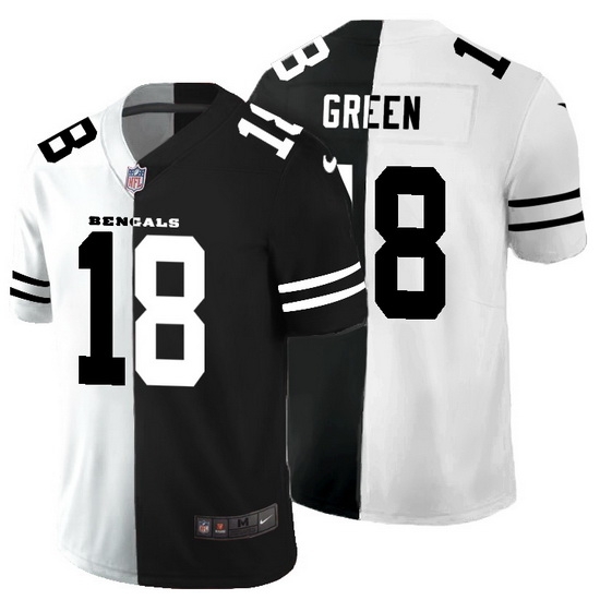 Cincinnati Bengals 18 A J Green Men Black V White Peace Split Nike Vapor Untouchable Limited NFL Jersey Cincinnati Bengals 18 A J Green Men Black V White Peace Split Nike Vapor Untouchable Limited NFL Jersey