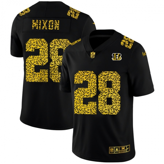 Cincinnati Bengals 28 Joe Mixon Men Nike Leopard Print Fashion Vapor Limited NFL Jersey Black Cincinnati Bengals 28 Joe Mixon Men Nike Leopard Print Fashion Vapor Limited NFL Jersey Black