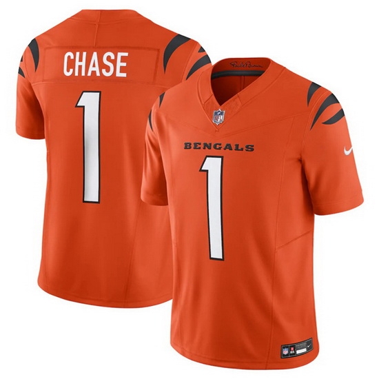 Men Cincinnati Bengals 1 Ja 27Marr Chase Orange 2023 F.U.S.E. Vapor Untouchable Limited Stitched Jersey Men Cincinnati Bengals 1 Ja 27Marr Chase Orange 2023 F.U.S.E. Vapor Untouchable Limited Stitched Jersey
