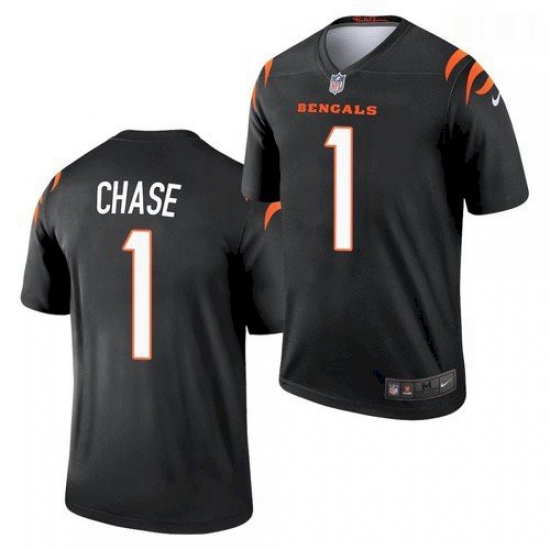 Men Cincinnati Bengals #1 Ja'Marr Chase Black 2021 Legend Football Jersey Men Cincinnati Bengals #1 Ja'Marr Chase Black 2021 Legend Football Jersey
