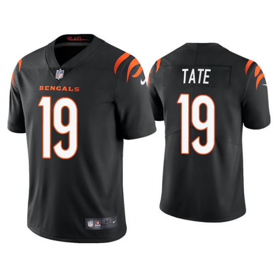 Men Cincinnati Bengals 19 Auden Tate 2021 Black Vapor Untouchable Limited Stitched Jersey Men Cincinnati Bengals 19 Auden Tate 2021 Black Vapor Untouchable Limited Stitched Jersey