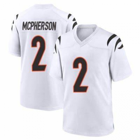 Men Cincinnati Bengals #2 Evan McPherson 2021 White Vapor Limited Stitched NFL Jersey Men Cincinnati Bengals #2 Evan McPherson 2021 White Vapor Limited Stitched NFL Jersey