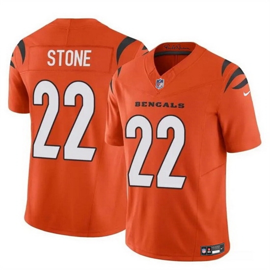 Men Cincinnati Bengals 22 Geno Stone Orange 2023 F U S E Vapor Untouchable Limited Stitched Jersey Men Cincinnati Bengals 22 Geno Stone Orange 2023 F U S E Vapor Untouchable Limited Stitched Jersey