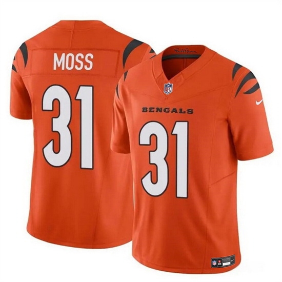 Men Cincinnati Bengals 31 Zack Moss Orange 2024 F U S E Vapor Untouchable Limited Stitched Jersey Men Cincinnati Bengals 31 Zack Moss Orange 2024 F U S E Vapor Untouchable Limited Stitched Jersey