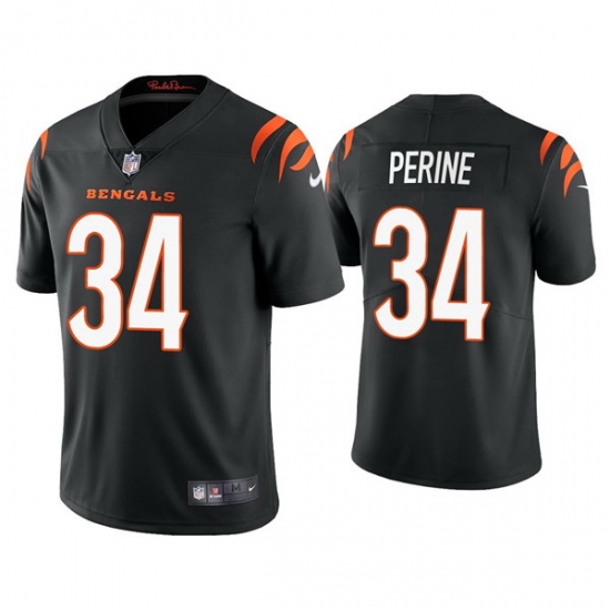 Men Cincinnati Bengals 34 Samaje Perine 2021 Black Vapor Untouchable Limited Stitched Jersey Men Cincinnati Bengals 34 Samaje Perine 2021 Black Vapor Untouchable Limited Stitched Jersey