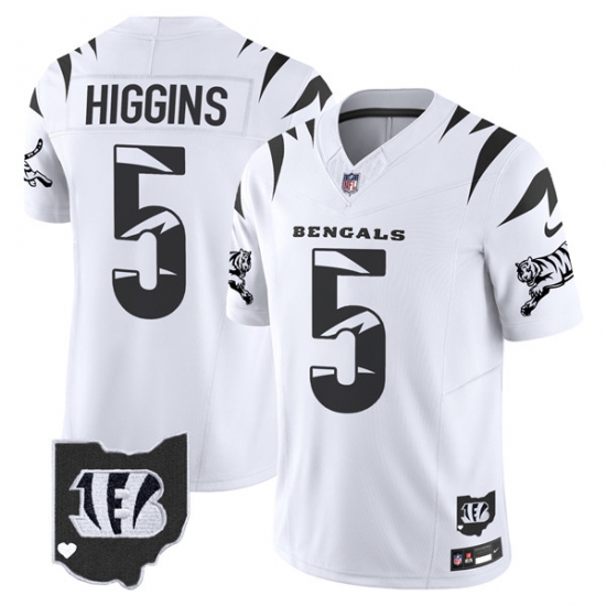 Men Cincinnati Bengals 5 Tee Higgins White F U S E Special Vapor Untouchable Limited Stitched Football Jersey Men Cincinnati Bengals 5 Tee Higgins White F U S E Special Vapor Untouchable Limited Stitched Football Jersey