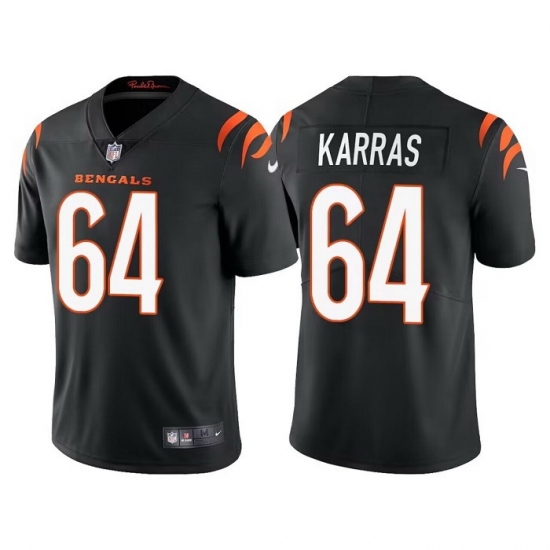 Men Cincinnati Bengals 64 Ted Karras Black Vapor Untouchable Limited Stitched Jersey Men Cincinnati Bengals 64 Ted Karras Black Vapor Untouchable Limited Stitched Jersey