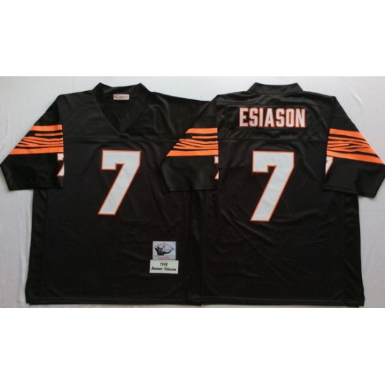 Men Cincinnati Bengals 7 Boomer Esiason Black M&N Throwback Jersey Men Cincinnati Bengals 7 Boomer Esiason Black M&N Throwback Jersey