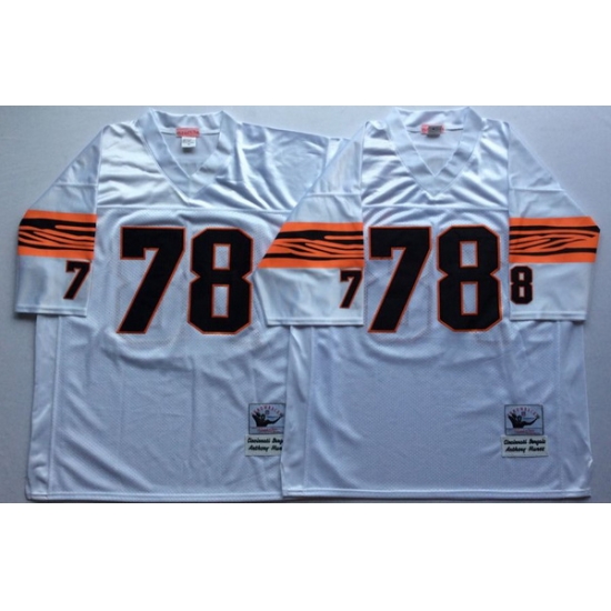 Men Cincinnati Bengals 78 Anthony Munoz White M&N Throwback Jersey Men Cincinnati Bengals 78 Anthony Munoz White M&N Throwback Jersey