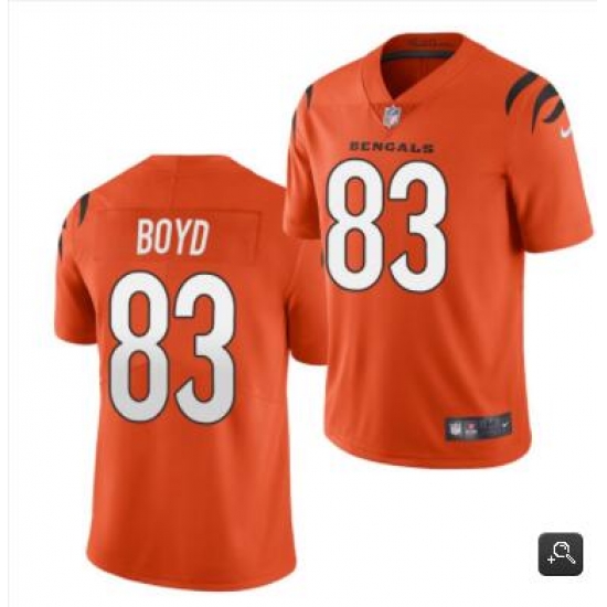 Men Cincinnati Bengals #83 Tyler Boyd 2021 Orange Vapor Untouchable Limited Stitched NFL Jersey Men Cincinnati Bengals #83 Tyler Boyd 2021 Orange Vapor Untouchable Limited Stitched NFL Jersey