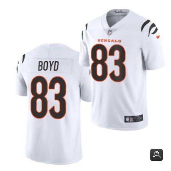 Men Cincinnati Bengals #83 Tyler Boyd 2021 White Vapor Untouchable Limited Stitched NFL Jersey Men Cincinnati Bengals #83 Tyler Boyd 2021 White Vapor Untouchable Limited Stitched NFL Jersey