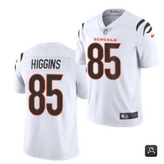 Men Cincinnati Bengals #85 Tee Higgins 2021 White Vapor Untouchable Limited Stitched NFL Jersey Men Cincinnati Bengals #85 Tee Higgins 2021 White Vapor Untouchable Limited Stitched NFL Jersey