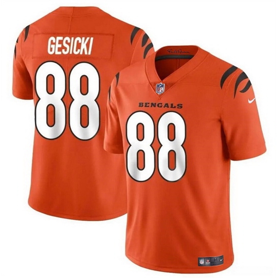 Men Cincinnati Bengals 88 Mike Gesicki Orange Vapor Untouchable Limited Stitched Jersey Men Cincinnati Bengals 88 Mike Gesicki Orange Vapor Untouchable Limited Stitched Jersey