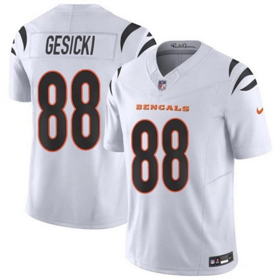Men Cincinnati Bengals 88 Mike Gesicki White 2024 F U S E Vapor Untouchable Limited Stitched Jersey Men Cincinnati Bengals 88 Mike Gesicki White 2024 F U S E Vapor Untouchable Limited Stitched Jersey