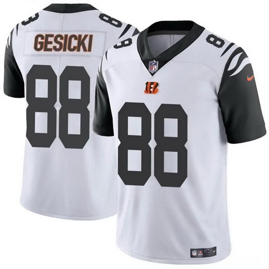 Men Cincinnati Bengals 88 Mike Gesicki White Vapor Untouchable Limited Stitched Jersey Men Cincinnati Bengals 88 Mike Gesicki White Vapor Untouchable Limited Stitched Jersey