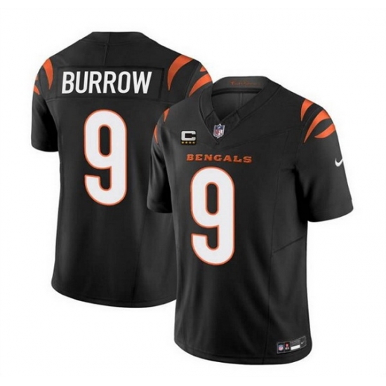 Men Cincinnati Bengals 9 Joe Burrow Black 2023 F U S E With 4 Star C Patch Vapor Untouchable Limited Stitched Jersey Men Cincinnati Bengals 9 Joe Burrow Black 2023 F U S E With 4 Star C Patch Vapor Untouchable Limited Stitched Jersey