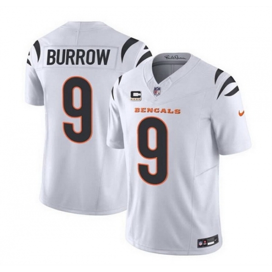 Men Cincinnati Bengals 9 Joe Burrow White 2023 F U S E With 4 Star C Patch Vapor Untouchable Limited Stitched Jersey Men Cincinnati Bengals 9 Joe Burrow White 2023 F U S E With 4 Star C Patch Vapor Untouchable Limited Stitched Jersey