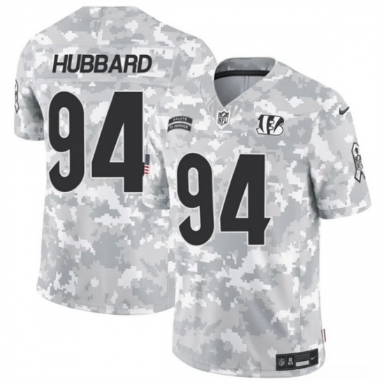 Men Cincinnati Bengals 94 Sam Hubbard 2024 F U S E Arctic Camo Salute To Service Limited Stitched Football Jersey Men Cincinnati Bengals 94 Sam Hubbard 2024 F U S E Arctic Camo Salute To Service Limited Stitched Football Jersey