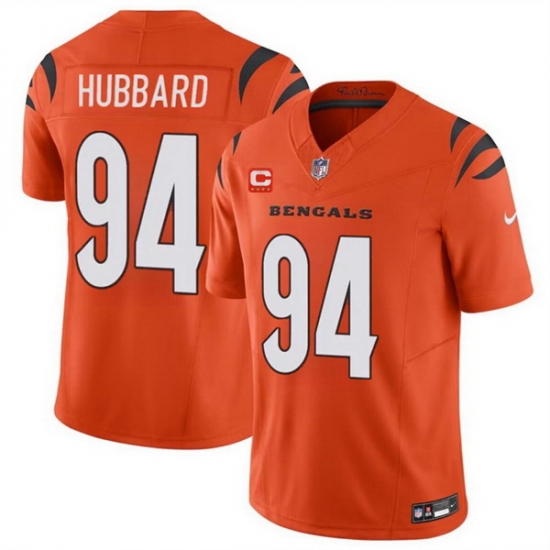 Men Cincinnati Bengals 94 Sam Hubbard Orange 2024 F U S E With 4 Star C Patch Vapor Untouchable Limited Stitched Jersey Men Cincinnati Bengals 94 Sam Hubbard Orange 2024 F U S E With 4 Star C Patch Vapor Untouchable Limited Stitched Jersey