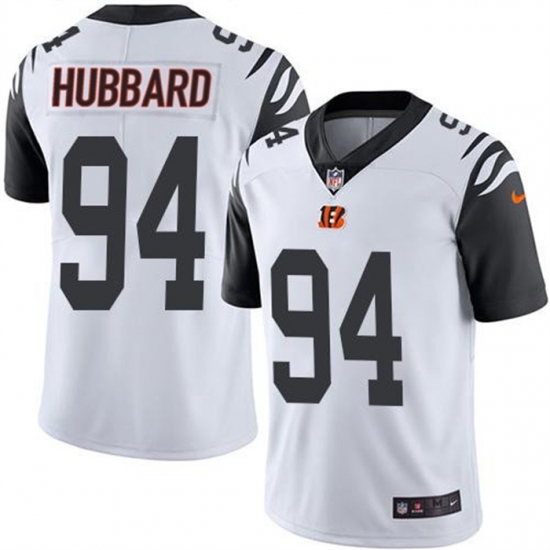 Men Cincinnati Bengals 94 Sam Hubbard White Color Rush Stitched Jersey Men Cincinnati Bengals 94 Sam Hubbard White Color Rush Stitched Jersey