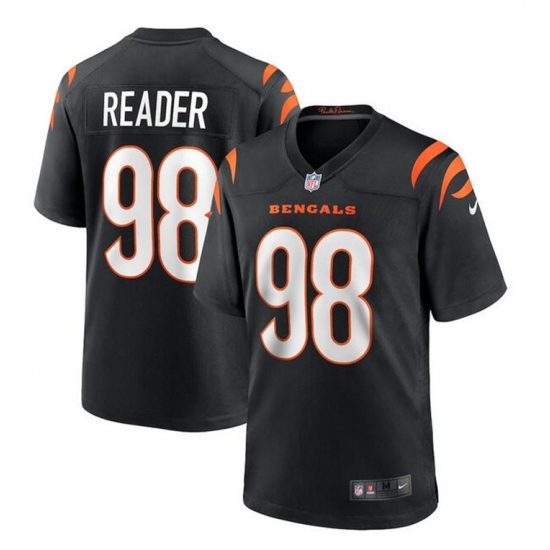 Men Cincinnati Bengals 98 D J Reader Black Stitched Game Jersey Men Cincinnati Bengals 98 D J Reader Black Stitched Game Jersey