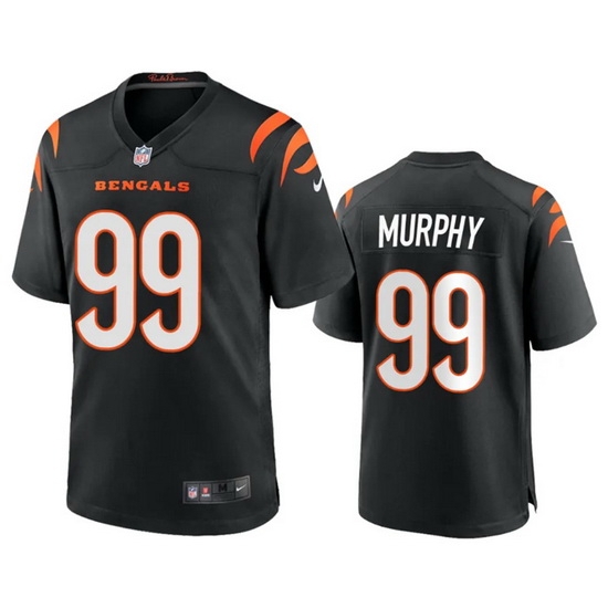 Men Cincinnati Bengals 99 Myles Murphy Black Stitched Game Jersey Men Cincinnati Bengals 99 Myles Murphy Black Stitched Game Jersey