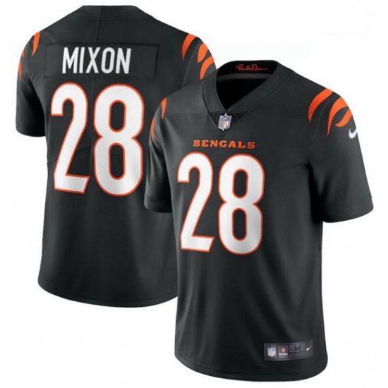 Men Nike Cincinnati Bengals 28 Joe Mixon Black Vapor Limited Jersey Men Nike Cincinnati Bengals 28 Joe Mixon Black Vapor Limited Jersey