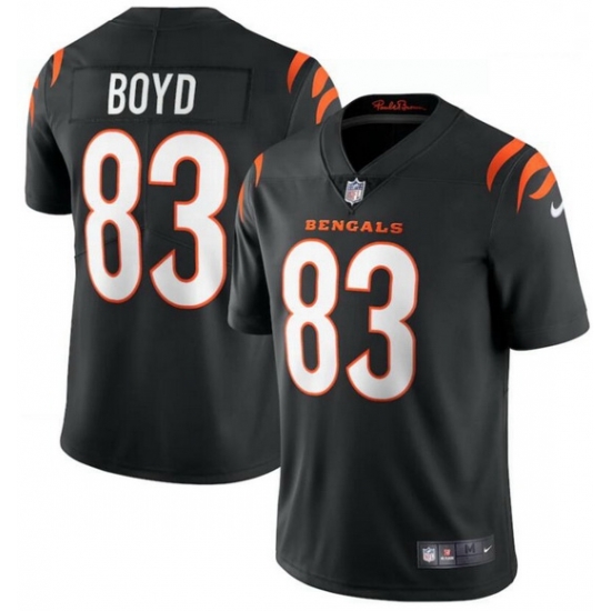 Men Nike Cincinnati Bengals 83 Tyler Boyd Black Vapor Limited Jersey Men Nike Cincinnati Bengals 83 Tyler Boyd Black Vapor Limited Jersey