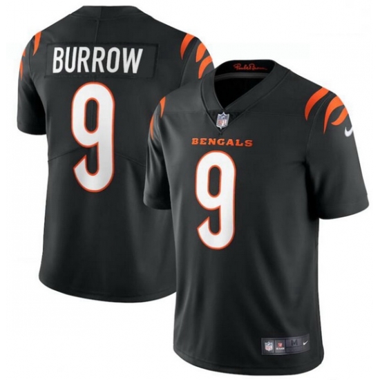 Men Nike Cincinnati Bengals 9 Joe Burrow Black Vapor Limited Jersey Men Nike Cincinnati Bengals 9 Joe Burrow Black Vapor Limited Jersey