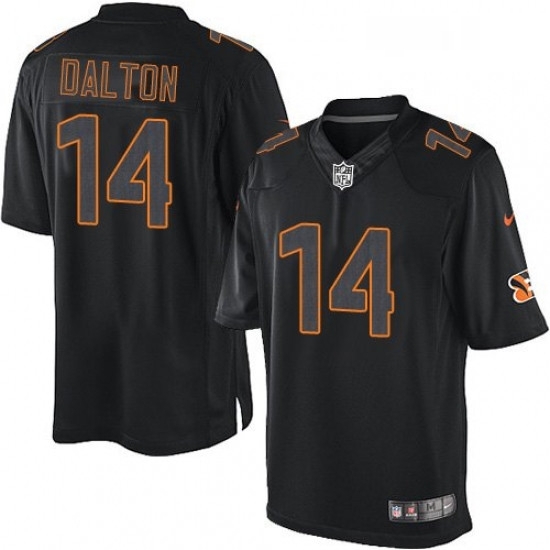 Mens Nike Cincinnati Bengals 14 Andy Dalton Limited Black Impact NFL Jersey Mens Nike Cincinnati Bengals 14 Andy Dalton Limited Black Impact NFL Jersey