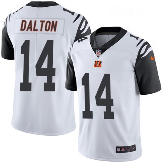 Mens Nike Cincinnati Bengals 14 Andy Dalton Limited White Rush Vapor Untouchable NFL Jersey Mens Nike Cincinnati Bengals 14 Andy Dalton Limited White Rush Vapor Untouchable NFL Jersey
