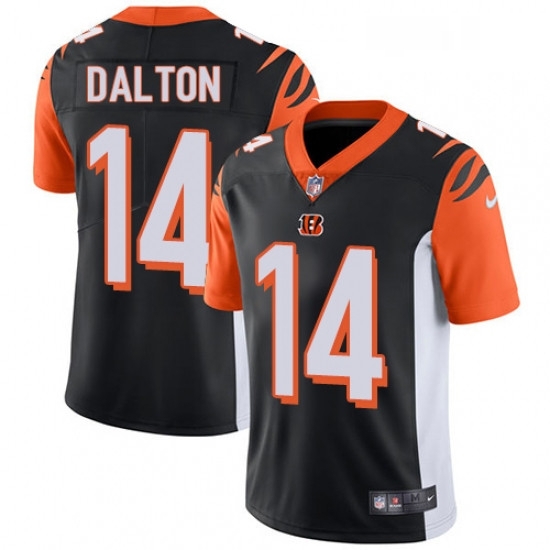 Mens Nike Cincinnati Bengals 14 Andy Dalton Vapor Untouchable Limited Black Team Color NFL Jersey Mens Nike Cincinnati Bengals 14 Andy Dalton Vapor Untouchable Limited Black Team Color NFL Jersey