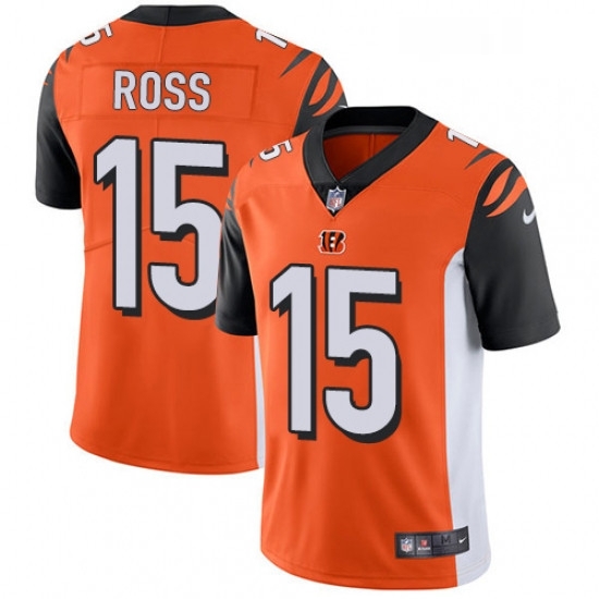 Mens Nike Cincinnati Bengals 15 John Ross Vapor Untouchable Limited Orange Alternate NFL Jersey Mens Nike Cincinnati Bengals 15 John Ross Vapor Untouchable Limited Orange Alternate NFL Jersey