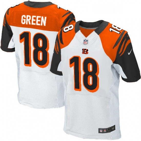 Mens Nike Cincinnati Bengals 18 AJ Green Elite White NFL Jersey Mens Nike Cincinnati Bengals 18 AJ Green Elite White NFL Jersey