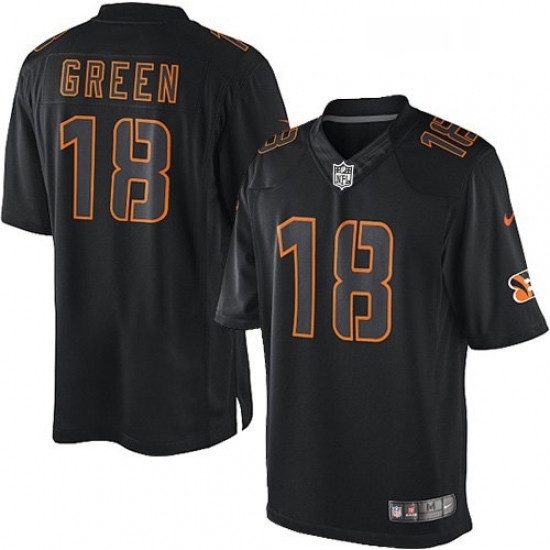 Mens Nike Cincinnati Bengals 18 AJ Green Limited Black Impact NFL Jersey Mens Nike Cincinnati Bengals 18 AJ Green Limited Black Impact NFL Jersey