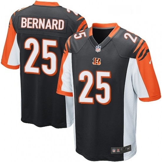 Mens Nike Cincinnati Bengals 25 Giovani Bernard Game Black Team Color NFL Jersey Mens Nike Cincinnati Bengals 25 Giovani Bernard Game Black Team Color NFL Jersey