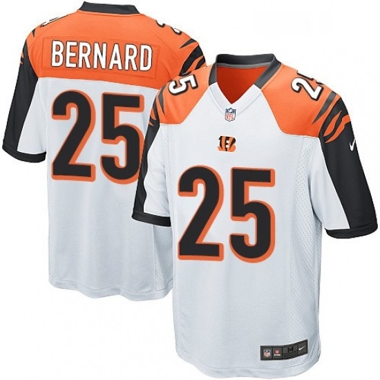 Mens Nike Cincinnati Bengals 25 Giovani Bernard Game White NFL Jersey Mens Nike Cincinnati Bengals 25 Giovani Bernard Game White NFL Jersey