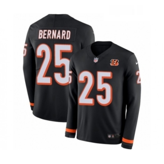 Mens Nike Cincinnati Bengals 25 Giovani Bernard Limited Black Therma Long Sleeve NFL Jersey Mens Nike Cincinnati Bengals 25 Giovani Bernard Limited Black Therma Long Sleeve NFL Jersey