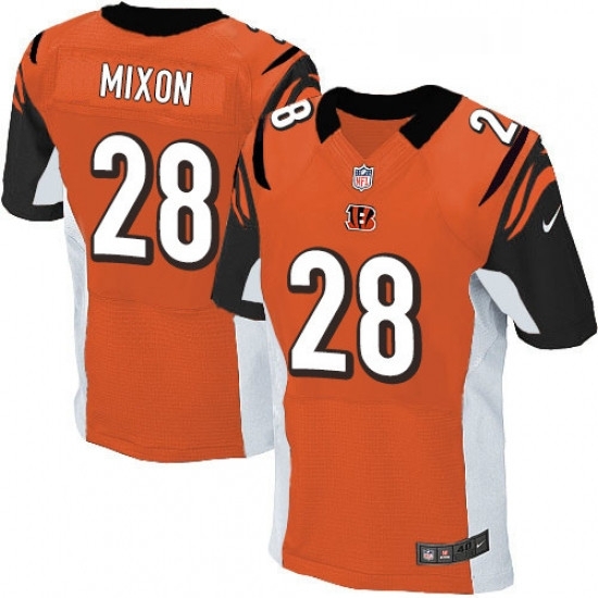 Mens Nike Cincinnati Bengals 28 Joe Mixon Elite Orange Alternate NFL Jersey Mens Nike Cincinnati Bengals 28 Joe Mixon Elite Orange Alternate NFL Jersey