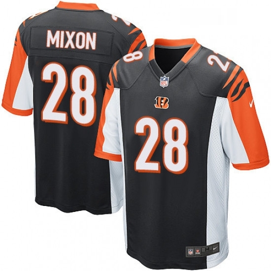 Mens Nike Cincinnati Bengals 28 Joe Mixon Game Black Team Color NFL Jersey Mens Nike Cincinnati Bengals 28 Joe Mixon Game Black Team Color NFL Jersey