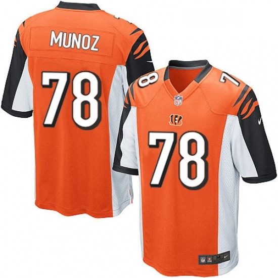 Mens Nike Cincinnati Bengals 78 Anthony Munoz Game Orange Alternate NFL Jersey Mens Nike Cincinnati Bengals 78 Anthony Munoz Game Orange Alternate NFL Jersey