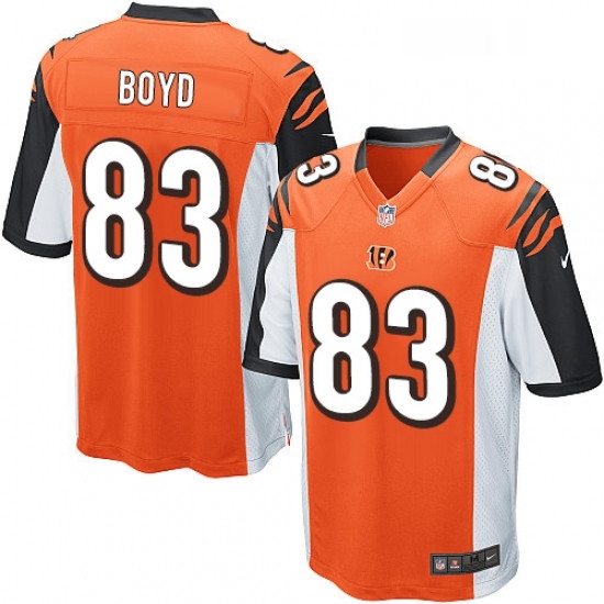 Mens Nike Cincinnati Bengals 83 Tyler Boyd Game Orange Alternate NFL Jersey Mens Nike Cincinnati Bengals 83 Tyler Boyd Game Orange Alternate NFL Jersey