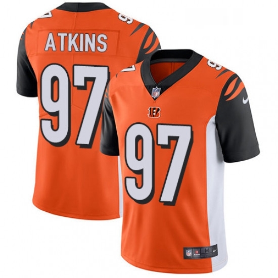 Mens Nike Cincinnati Bengals 97 Geno Atkins Vapor Untouchable Limited Orange Alternate NFL Jersey Mens Nike Cincinnati Bengals 97 Geno Atkins Vapor Untouchable Limited Orange Alternate NFL Jersey