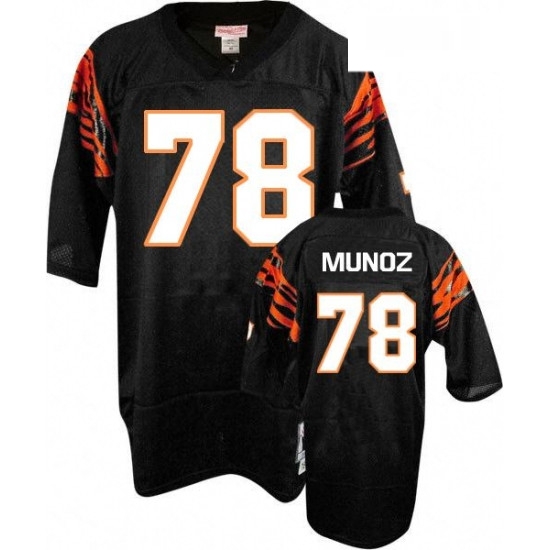 Mitchell and Ness Cincinnati Bengals 78 Anthony Munoz Black Authentic Throwback NFL Jersey Mitchell and Ness Cincinnati Bengals 78 Anthony Munoz Black Authentic Throwback NFL Jersey