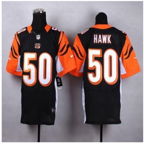 New Cincinnati Bengals #50 A.J. Hawk Black Team Color Men Stitched NFL Elite Jersey New Cincinnati Bengals #50 A.J. Hawk Black Team Color Men Stitched NFL Elite Jersey