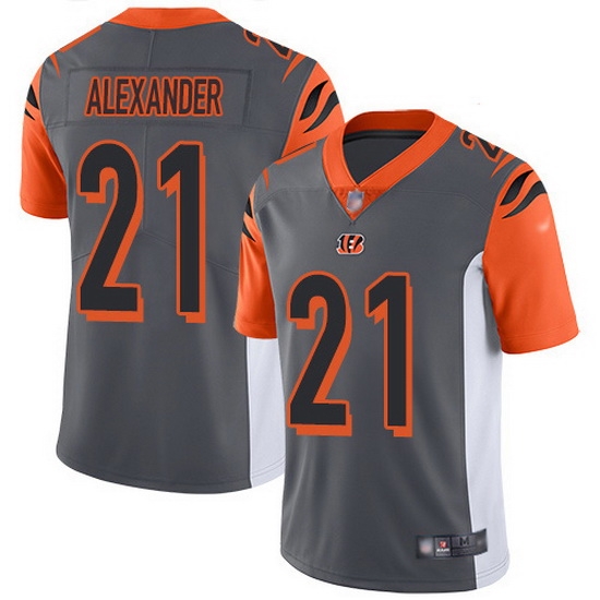 Nike Bengals 21 Mackensie Alexander Silver Men Stitched NFL Limited Inverted Legend Jersey Nike Bengals 21 Mackensie Alexander Silver Men Stitched NFL Limited Inverted Legend Jersey